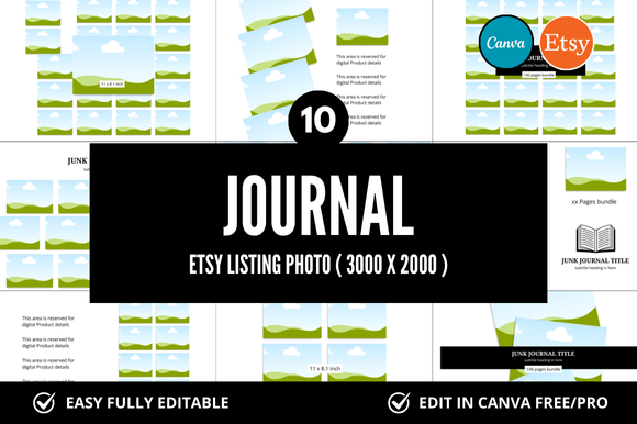 10 Journal Etsy Listings Mockup: Elevate Your Digital Shop