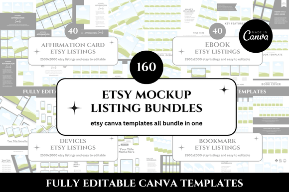 160 Etsy Listings Mockup Bundle: A Designer's Toolkit