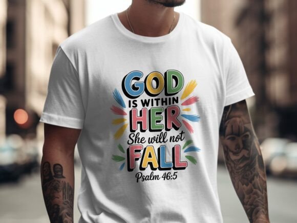 Designing with Purpose: The God is Within Her Bible Verse PNG