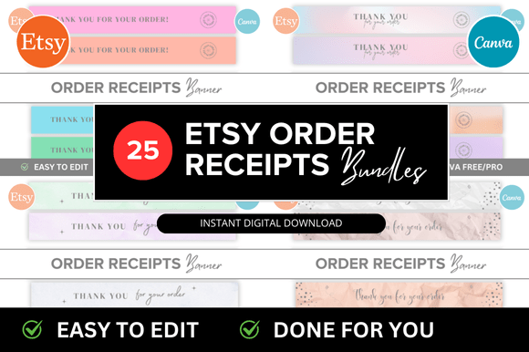 Elevate Your Etsy Shop with a Professional Order Receipt Bundle
