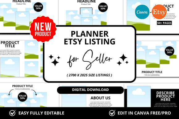 Elevate Your Etsy Shop with Professional Planner Listings Mockups