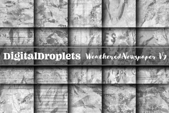 Elevate Your Projects with Weathered Newspaper Vol. 9